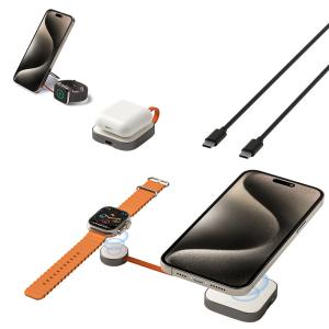Best Square 2 In 1 15w Wireless Charger With Hidden Phone Holder And Fast Charging wholesale