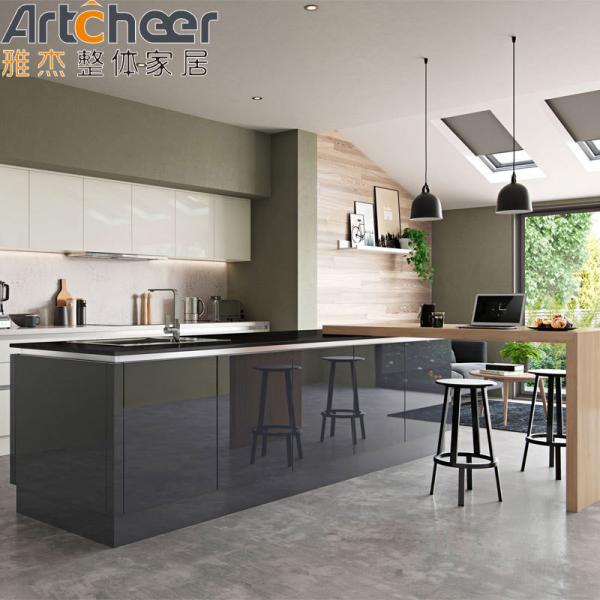 Cheap Luxury Modular Kitchen Pantry with Simple Design and High Gloss 2pac Lacquer Finish for sale