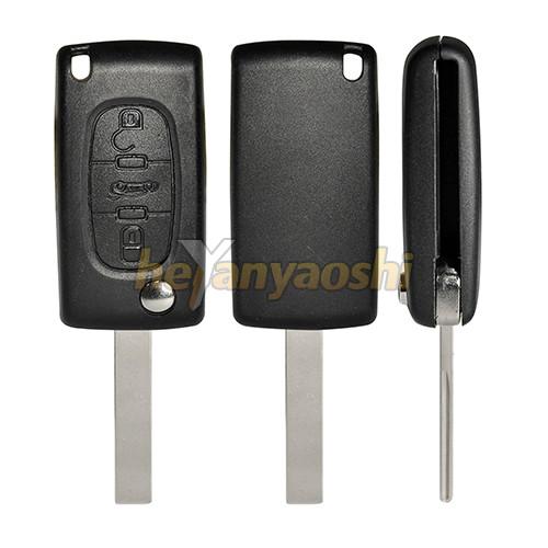 Cheap Factory Bulk Stock Folding Remote Key Broken Shell Replacement 3 Buttons Remote Flip Key Fob Case for sale