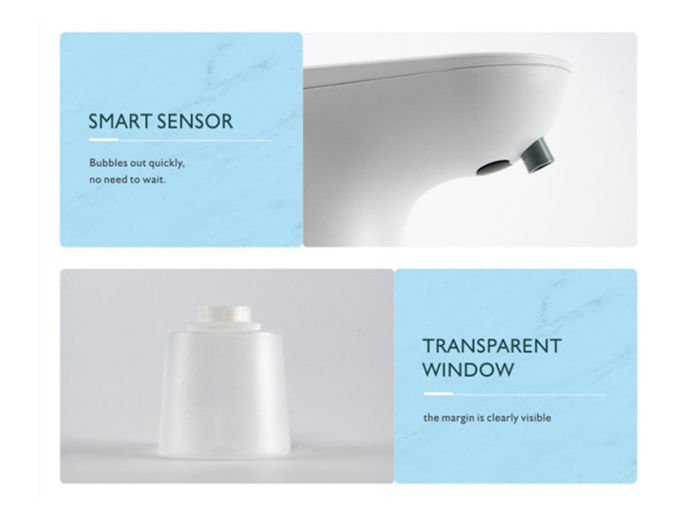 4.5V Wall Mounted Sensor Soap Dispenser 0.25S Two Gears ABS