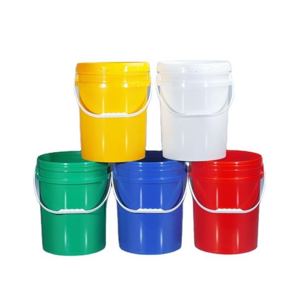 Round Plastic Paint Bucket With Seal Lid Can Customize Logo For Recycling With