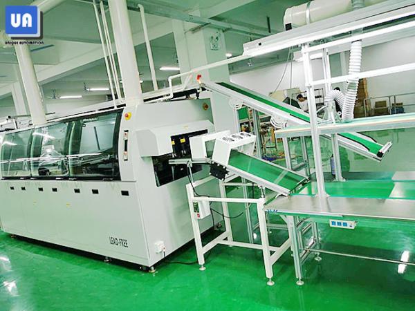 Cheap Flexible 3m/min PCB Conveyor 230VAC SMT Wave Sloder Outfeed Conveyor for sale