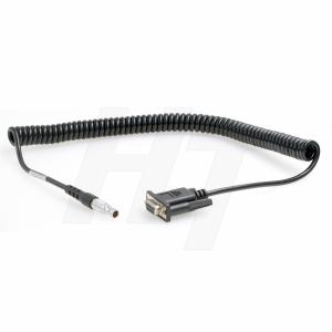 China Coiled Total Station Cable for Leica Total Station to Computer PC Lemo 0B 5 Pin RS232 DB9 on sale