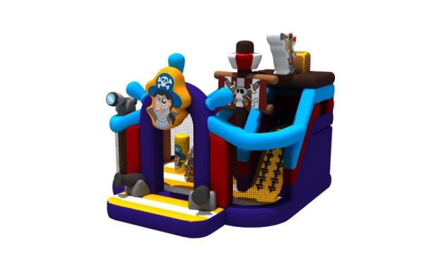 Cheap Pirate Theme Inflatable Bouncer With Slide Combo Inflatable Bubble House Playground For Outdoor for sale