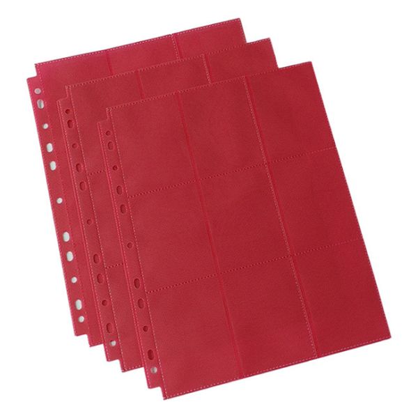 Red TCG 18 Trading Card Pocket Pages Cpp Side Loading For Sotrage ISO
