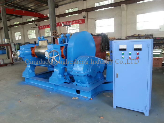 12mm Nip 21.8m/Min Open Mill Rubber Mixing Two Roll Rubber Mixer Machine