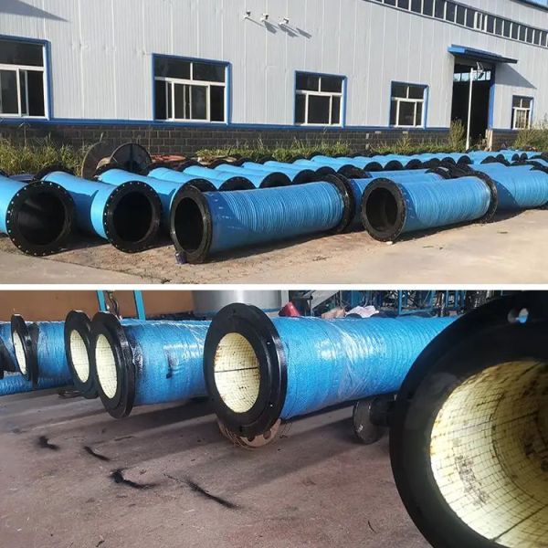 Flexible Dredging Ceramic Hose Pipe And Bends Rubber Lined