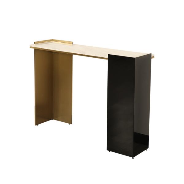 Cheap Bronze Marble Narrow Console Table For Hotel Living Room for sale