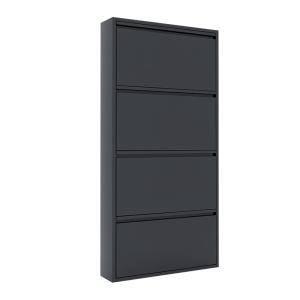 Wall Mounted Metal Shoe Cabinet Home Storage Footwear Cupboard