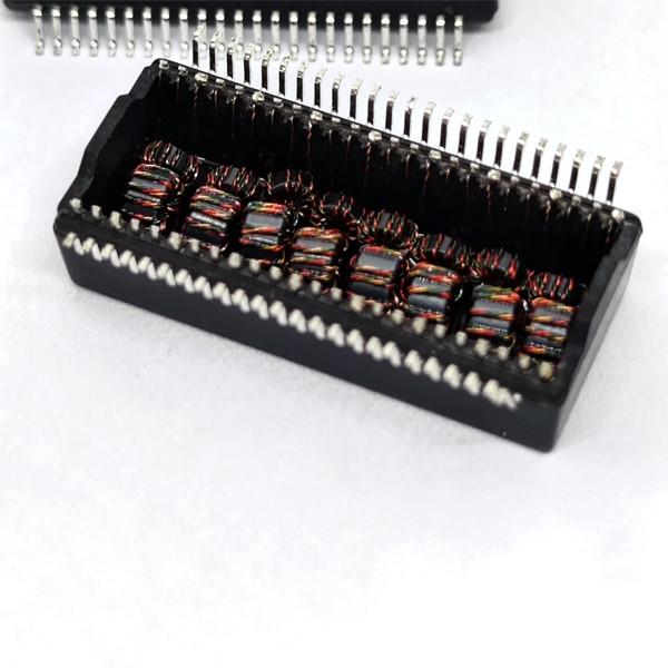 Cheap Network Lan Isolation Transformer 100 / 1000 BASE-T Single Port Low Profile Module for sale