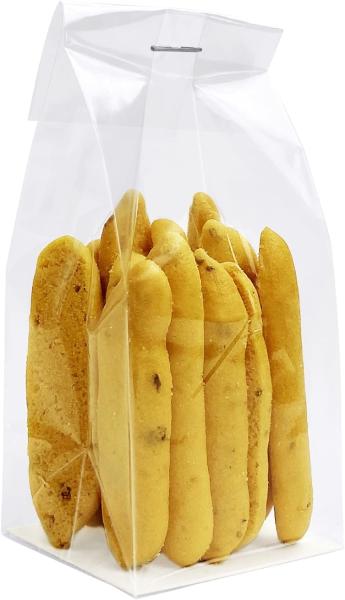 Cheap High Quality Square Bottom Clear Cellophane Bag Bread Candy Cookie Packaging Side Gusset Bopp Opp Plastic Poly Bag for sale