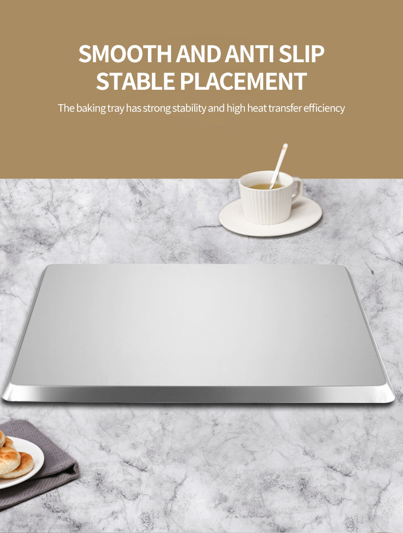 Cornered Edge Baking Pan Bakery Oven Cake Pizza Pan Food Serving Food Container Tray
