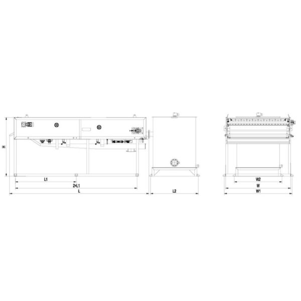 500mm Gravity Sludge Thickener , 5m3/h Gravity Belt Thickener
