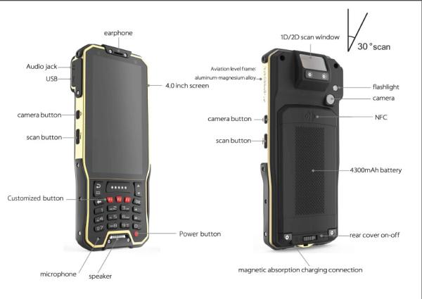 Cheap Honeywell N43 1D Rugged Android Barcode Scanner NFC Portable with USB RS232 for sale