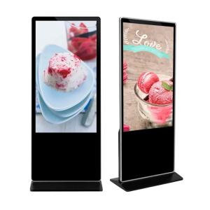 LCD Backlight Standing Digital Screen , Interactive Digital Signage 450cd/2 Brightness