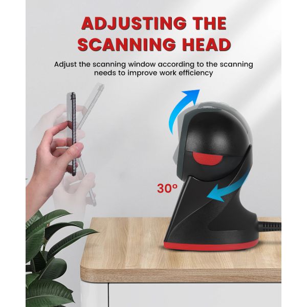 Automatic Sensor CMOS Image 2D Barcode Scanner Fast 1D for POS System for Warehouse Inventory Store Industrial TTL QR Code