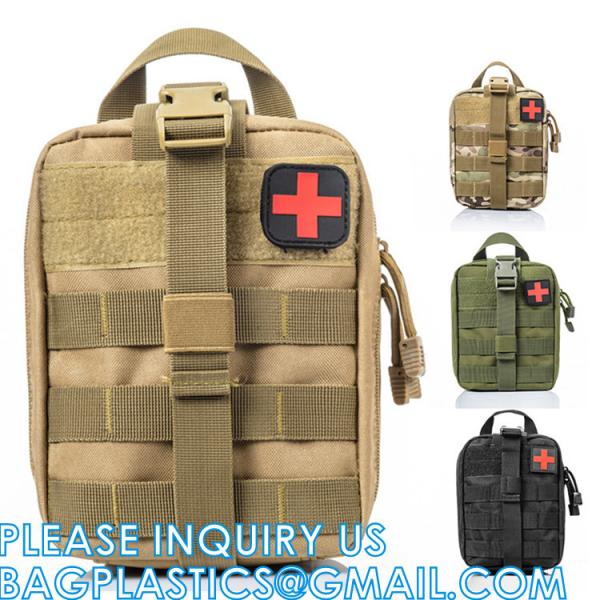 Cheap Outdoor Utility Bags, Camping Hiking Empty Tactical Molle Medical First Aid Kit Waist Pouch Bag for Storage for sale