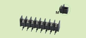 China Barrier terminal block 35R-7.62mm 2-30P 300V 20A barrier terminal block connector black pbt current mold mount on sale