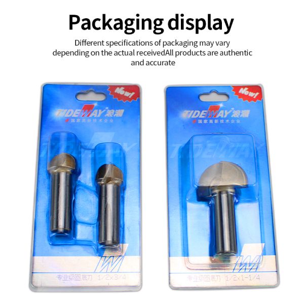 Factory Sales 1/2 Shank Tideway Half Round CNC Router Bit Woodworking Tools Carbide Round Bottom Trimming Milling Cutter Bit