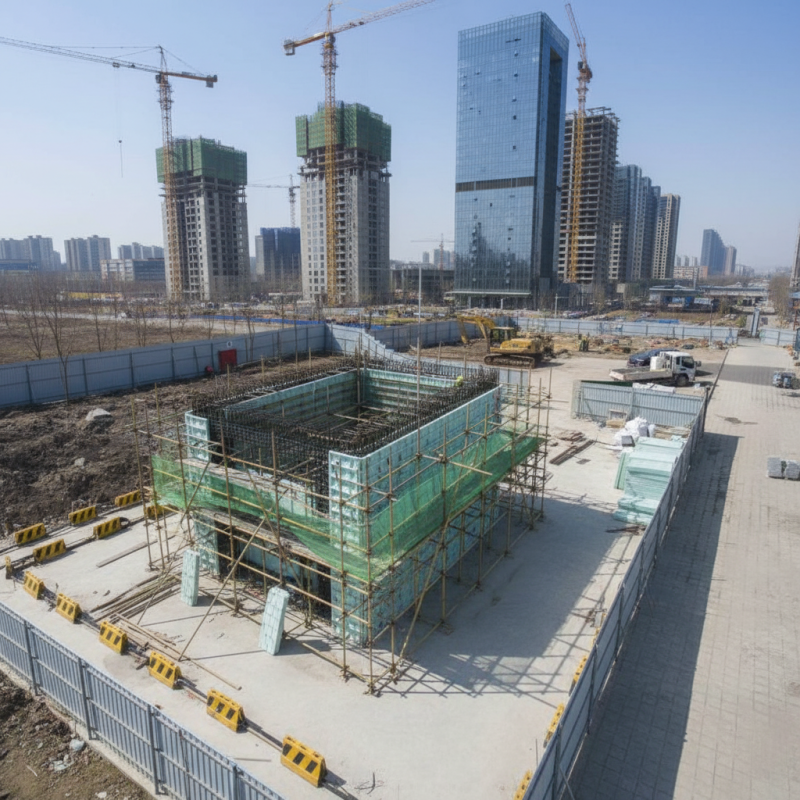 Versatile Reusable Concrete Formwork PP Plastic Construction Formwork Cyan For Foundation