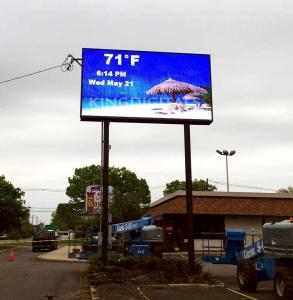 China 10000dots/㎡ P10 Single Color Led Publicity Panel  DIP Outdoor Waterproof Led Advertising Panel on sale