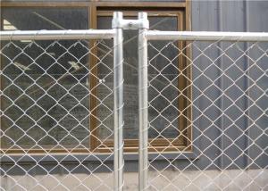 Galvanized Metal Construction Fence Panels Chain Link 75x75mm 6x12ft