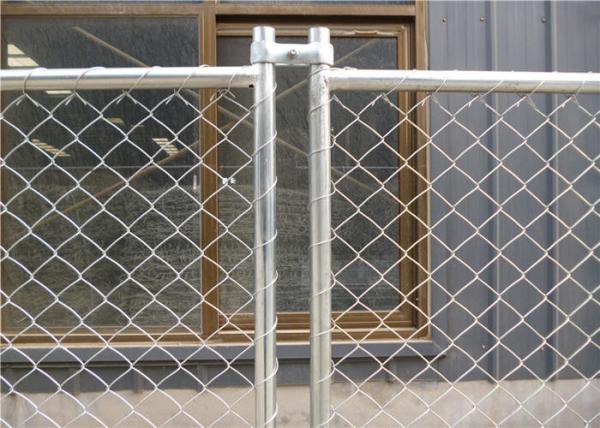 Cheap Galvanized Metal Construction Fence Panels Chain Link 75x75mm 6x12ft for sale