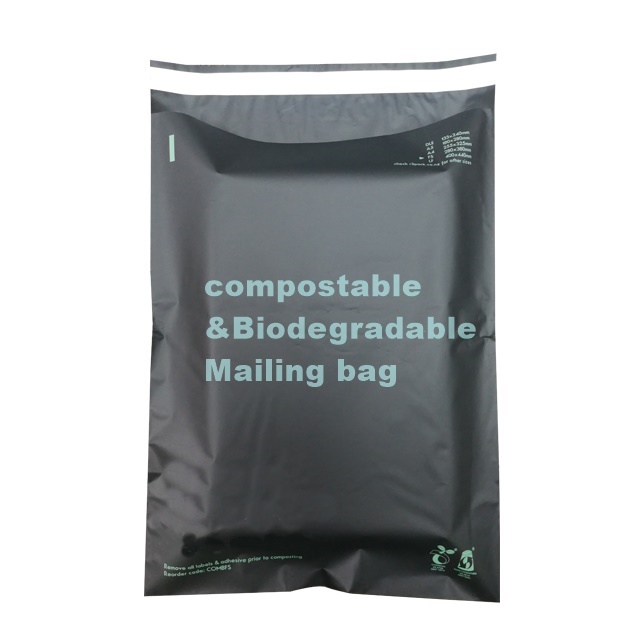 custom printed cornstarch made biodegradable compostable eco plastic mailing bags