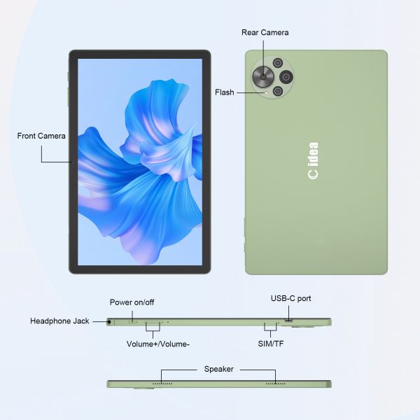 C idea 10.36 Inch Android 14 Tablet Pc Educational Tablet For Students with Dual SIM Functionality