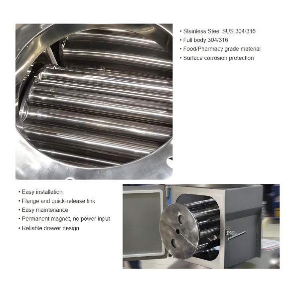 Customizable Drawer Grate Magnetic Separator For Chemical Industry