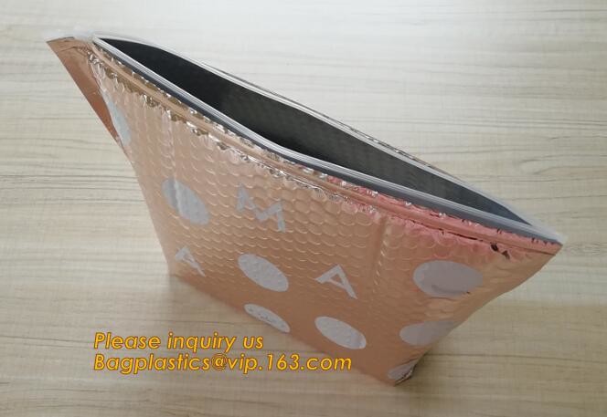 Holographic Zipper Slider Zip Lock Bubble Bag,Cosmetic Zipper Bag/Rose Gold Slider Bubble Bag with Logo,Slider Bubble Zi