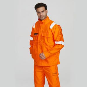 Best Custom Workwear Pure Cotton Coveralls Safety Uniforms Flame-Resistant Anti-Static Welding Workwear Set wholesale