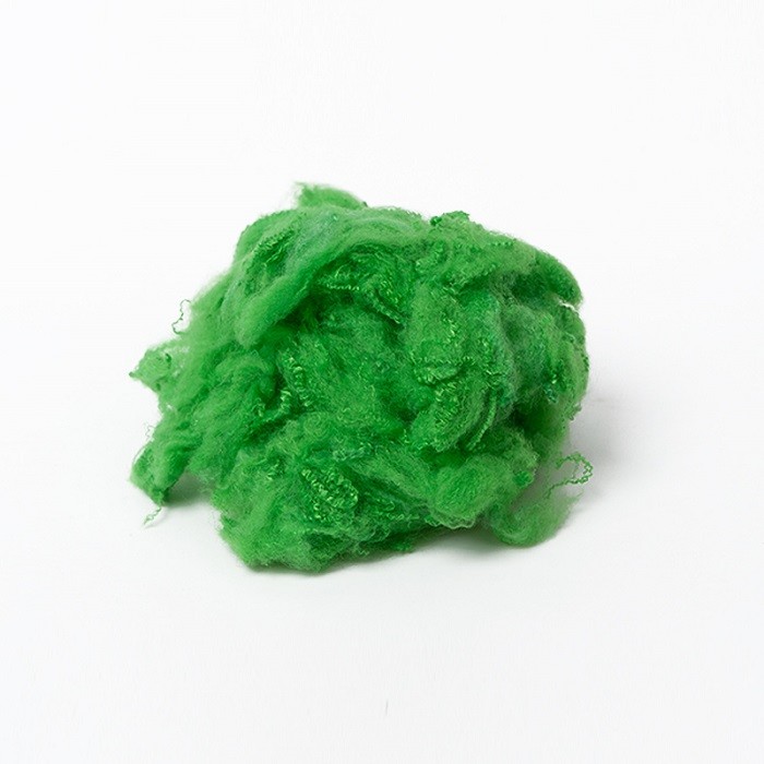 Army Green Regenerated Polyester Fiber , Anti Distortion Polyester Staple Fiber