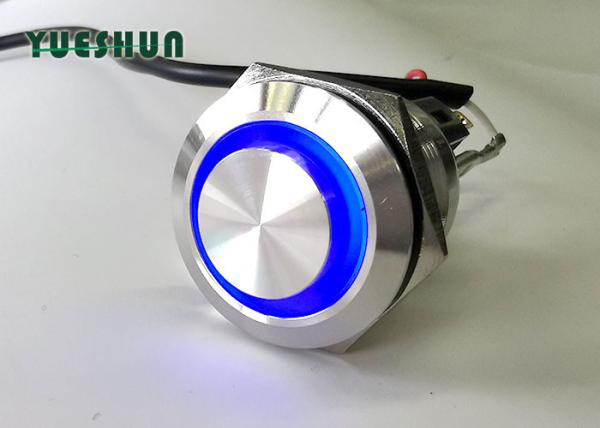 Cheap High Round Head Push Button Switch LED Illuminated , 22mm Illuminated Push Button for sale