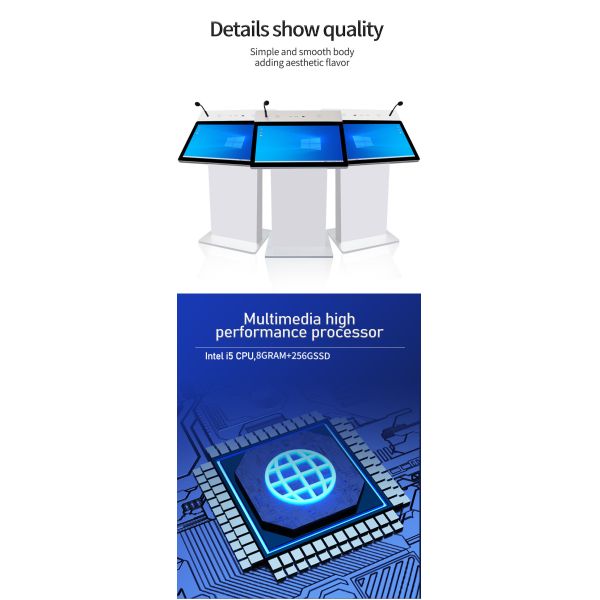 OEM ODM Smart Pulpit Podium , Conference Hall Multi Media Lectern