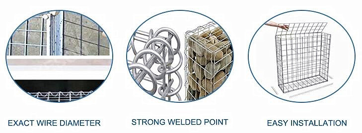 Iron Heat Treated Galvanized Gabion Box / Hexagonal Gabion Wire Mesh