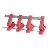 Buy cheap Red Color 12 sheets metal adjsutbale 4 holes paper punch with Ruler from wholesalers