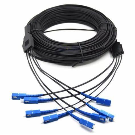 Cheap Breakout Fiber Optical Patch Cord 4 Cores Sc Connector Ftth Patch Leads for sale