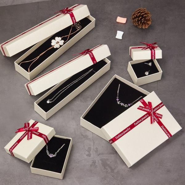 Cheap Customized Cardboard Paper Packaging Gift Jewelry Box with Foam Insert and 100% Recycled Material Paper for sale