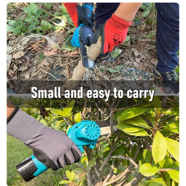Electric 4 Inch One-Hand Woodworking Lithium Battery Pruning Chainsaw Cordless Power Tool