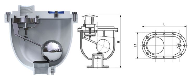 Cast Iron Push Button Air Release Valve Irrigation System Wear Resisntance