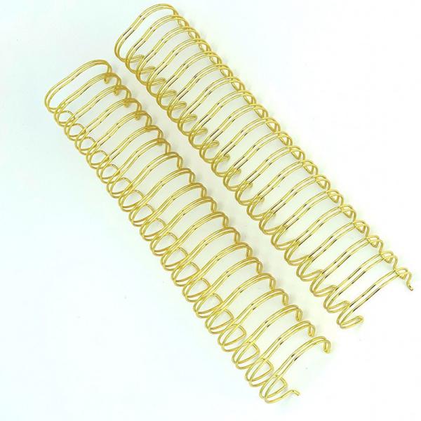 Cheap 5/16'' pitch 3:1 Gold Spiral Double O Wire Gold Spiral Wire O Loop Binding for sale