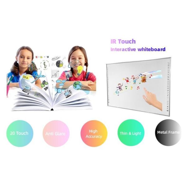 Smart IR Touch Interactive Electronic Whiteboard Floor Stand 82 Inch