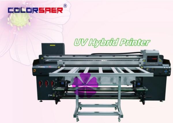 Cheap Digital UV Inkjet Hybrid Printer Print Size 1.8m With Roll To Roll And Irregular Shape Printing for sale