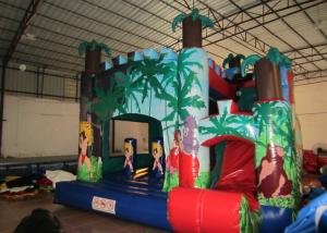 China Classic inflatable palm trees jump house PVC inflatable jumping combo for sale inflatable bounccer for renting on sale