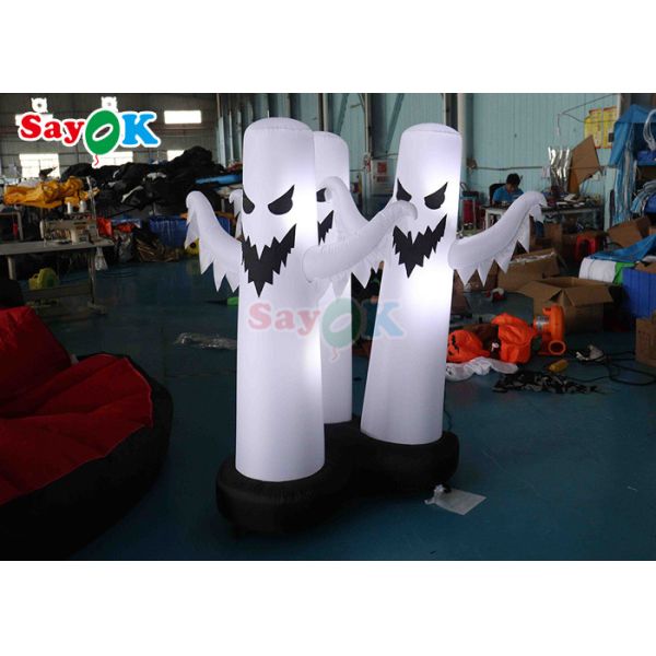 4.9Ft Inflatable Halloween Decorations 3 Ghosts Model Halloween Decor With LED Light