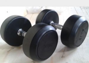 Best Environmental Rubber Coated Dumbbells / Durable Gym Fitness Accessories wholesale