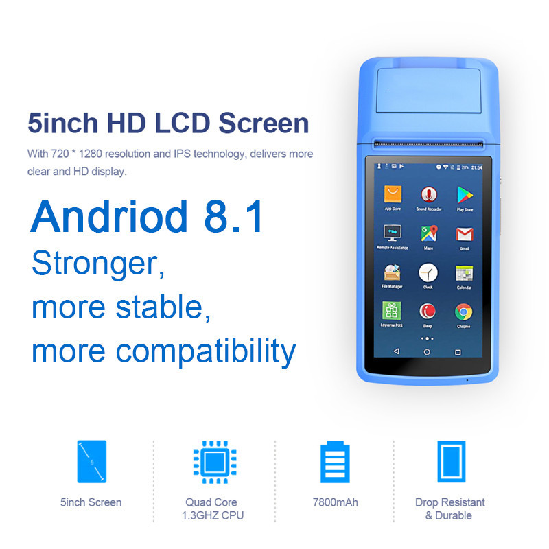 Handheld POS Terminal With Charging Base Android OS
