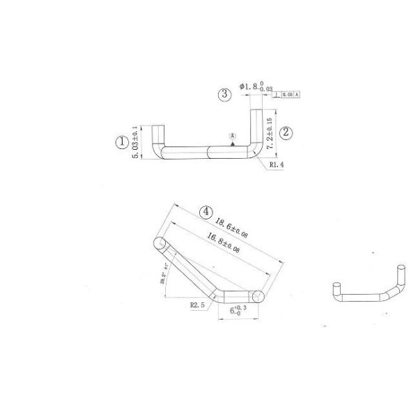 Customized Stainless Steel H4 Bulb Retaining Spring Clip IATF 16949 Certificated
