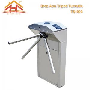 Best Biometric Drop Arm Tripod Turnstile Gate RFID Reader And SUS304 Stainless Steel wholesale